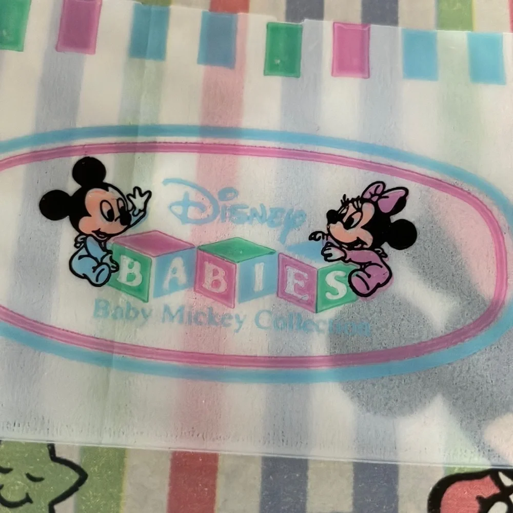 Disney Character‎ Striped Baby Gift Wrap -Sealed New Old Stock
